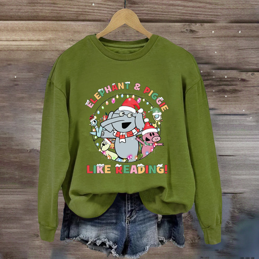 Elephant & Piggie Like Reading Sweatshirt