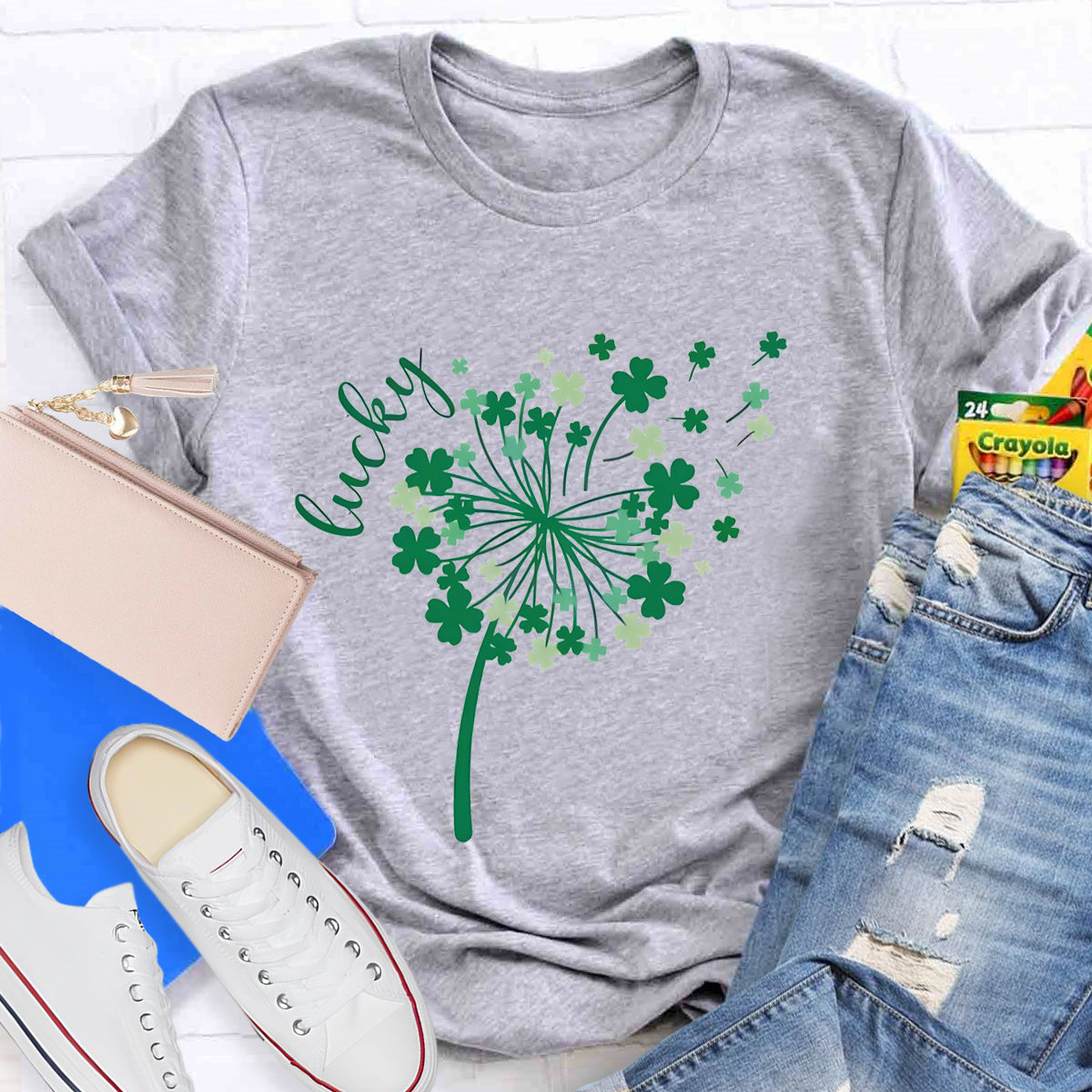 Lucky Dandelion Teacher T-Shirt