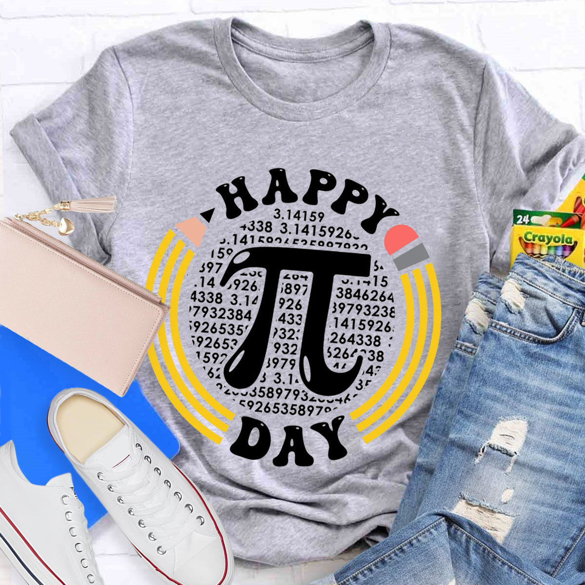 Happy Pi Day Pencil Math Teacher T-Shirt