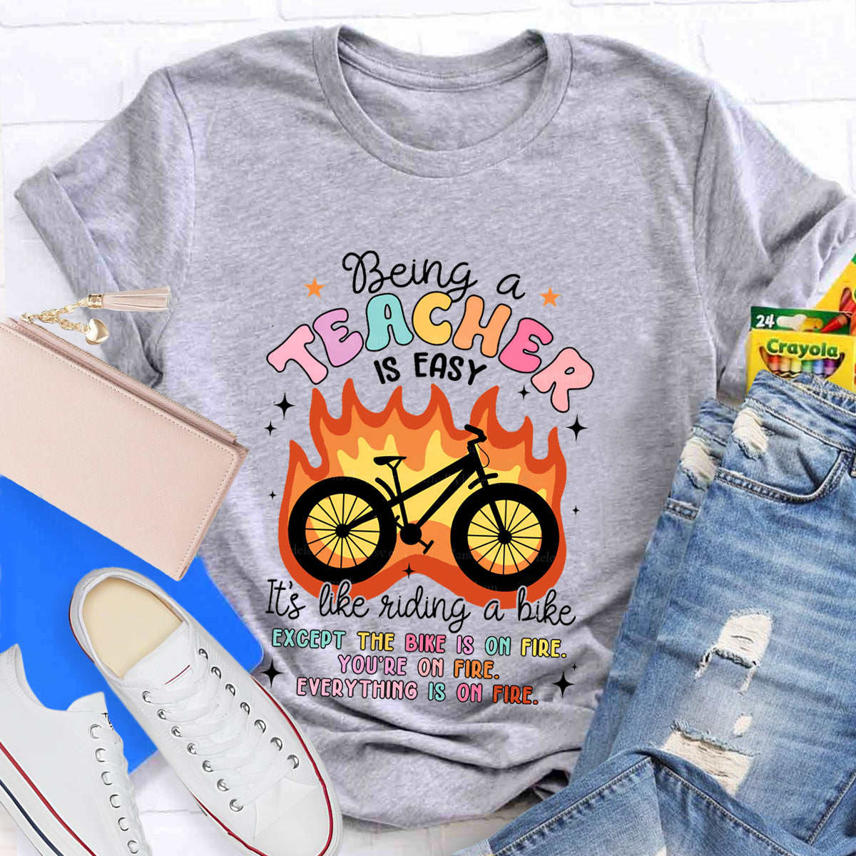 Being A Teacher Is Easy It's Like Riding A Bike T-Shirt