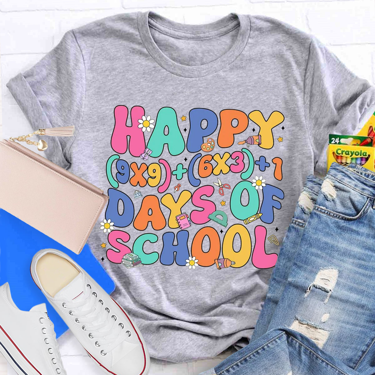 Happy 100 Days Of School Math Teacher T-Shirt