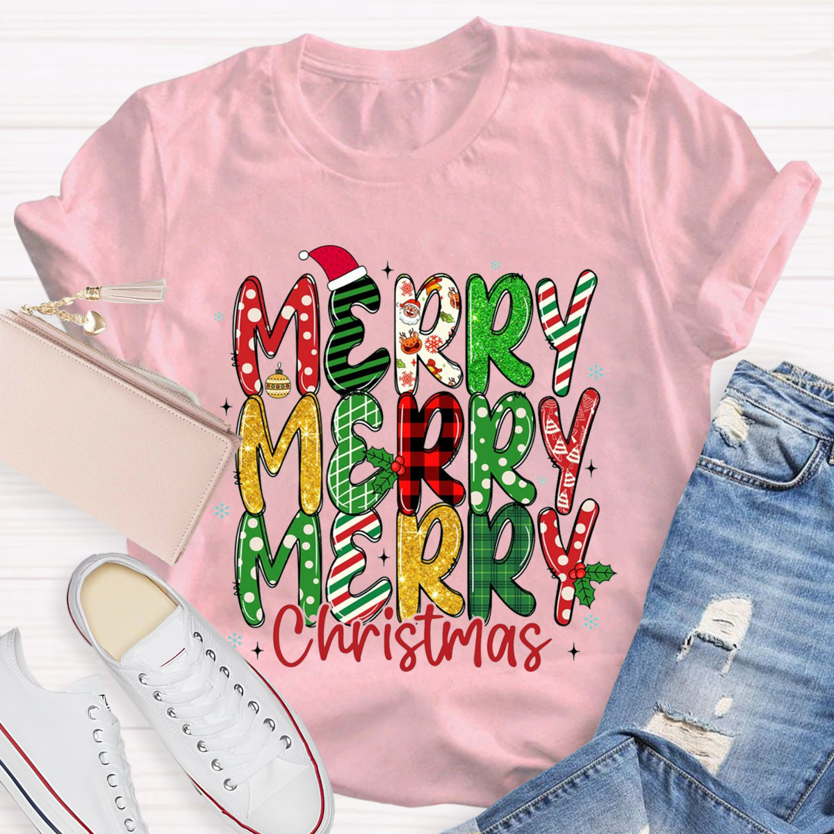 Merry Christmas Doodle T-Shirt