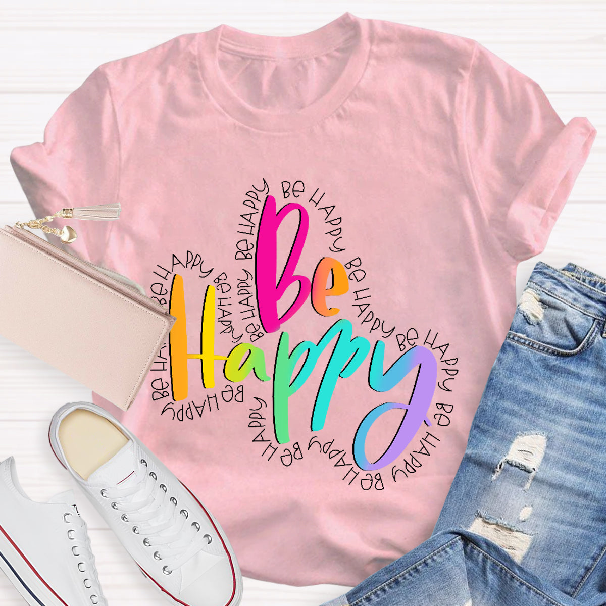 Be Happy Teacher T-Shirt