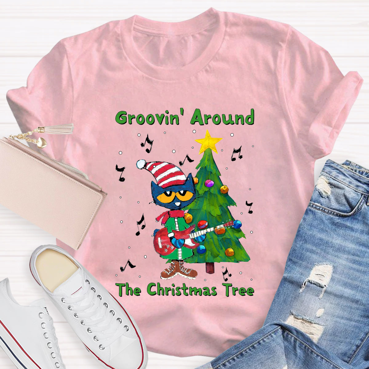 Groovin Around The Christmas Tree T-Shirt