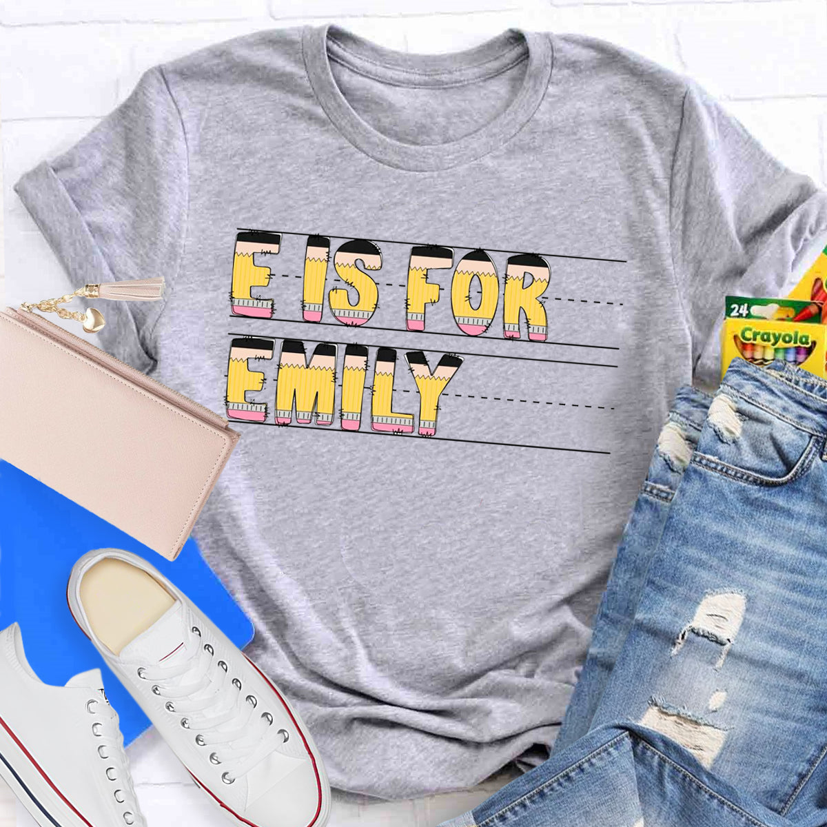 Personalized Name E Is For EmilyT-Shirt