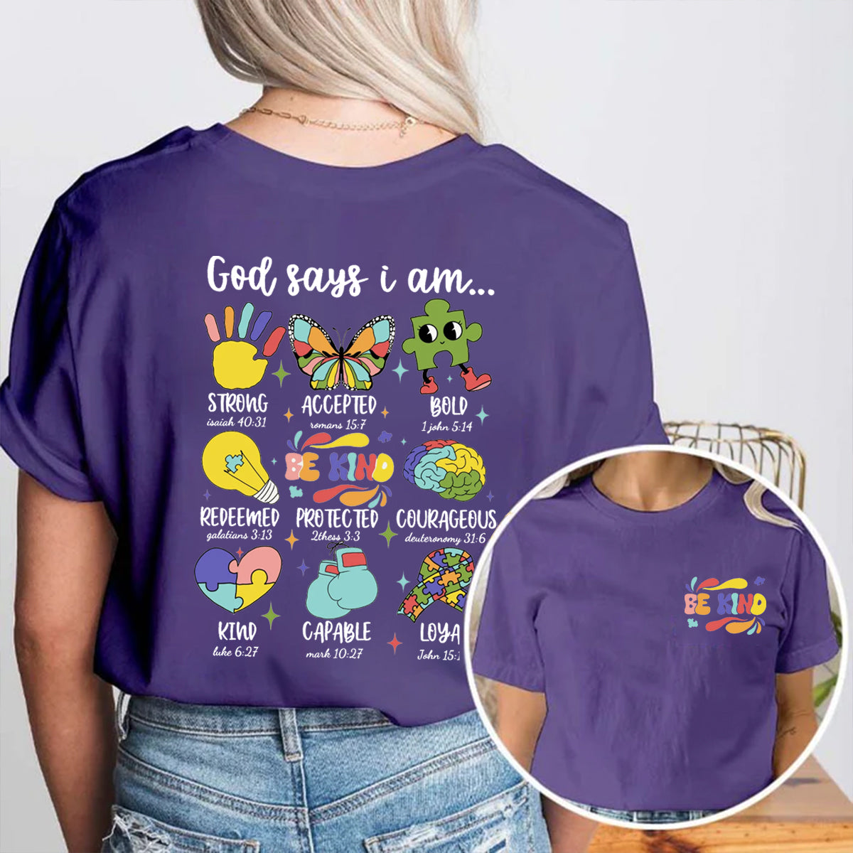 God Says Be Kind Double Printed T-shirt