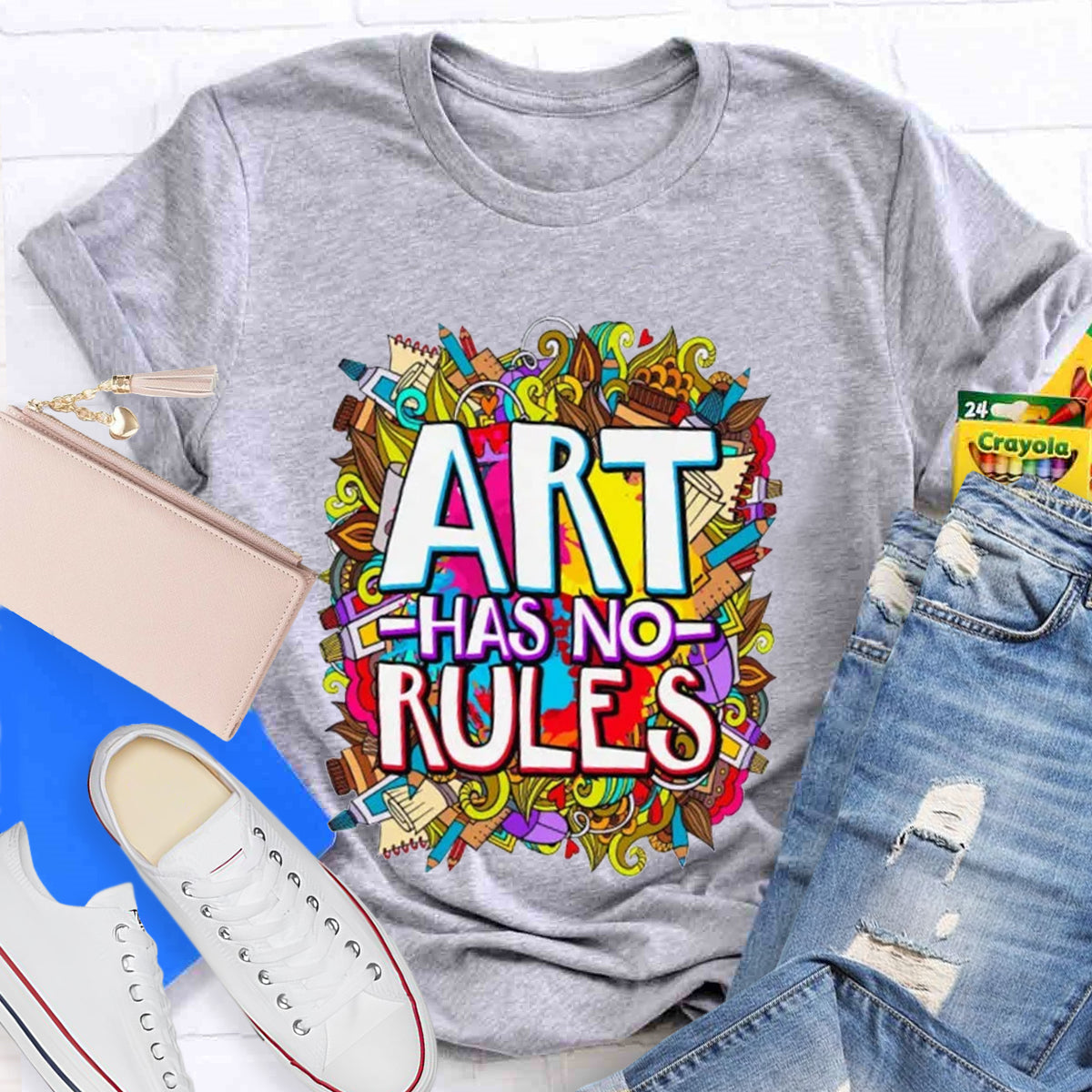 Art Has No Rules Teacher T-Shirt