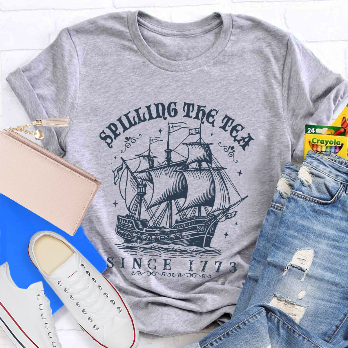 Spilling The Tea Since 1773 History Teacher T-Shirt