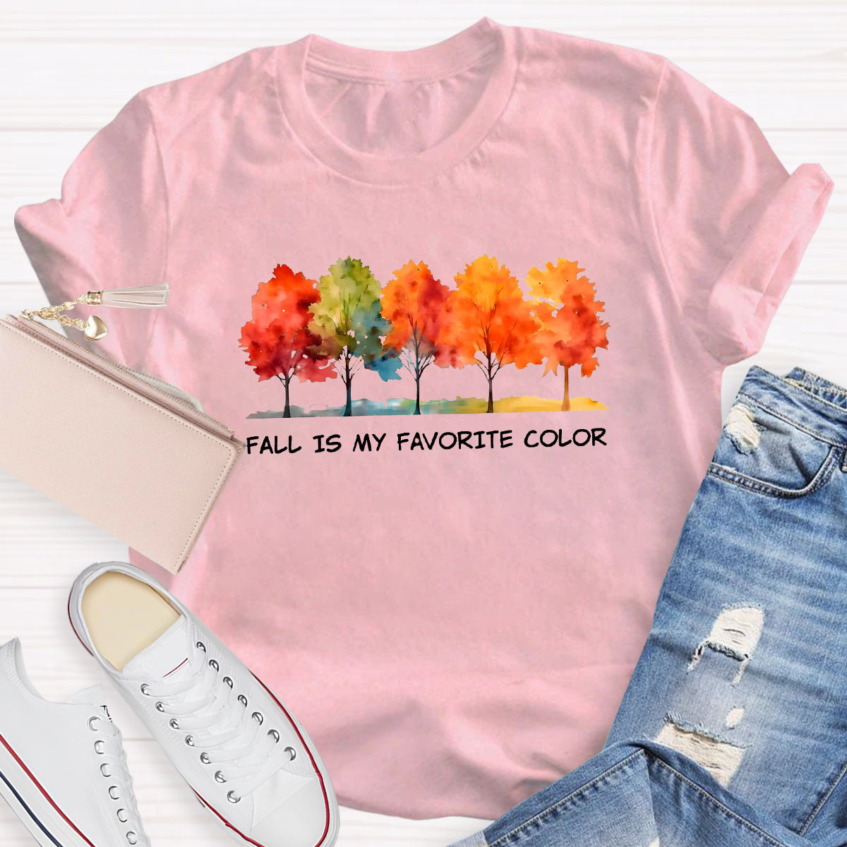 Fall Is My Favorite Color Teacher T-Shirt