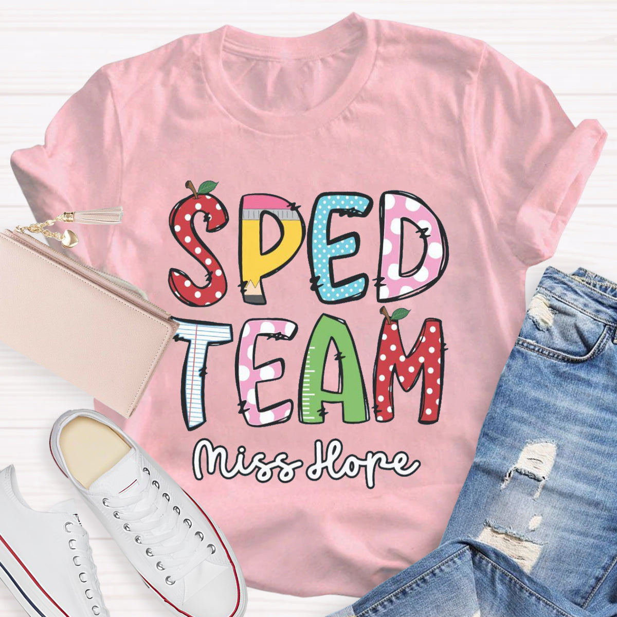 Personalized Name Of SPED Team T-shirt