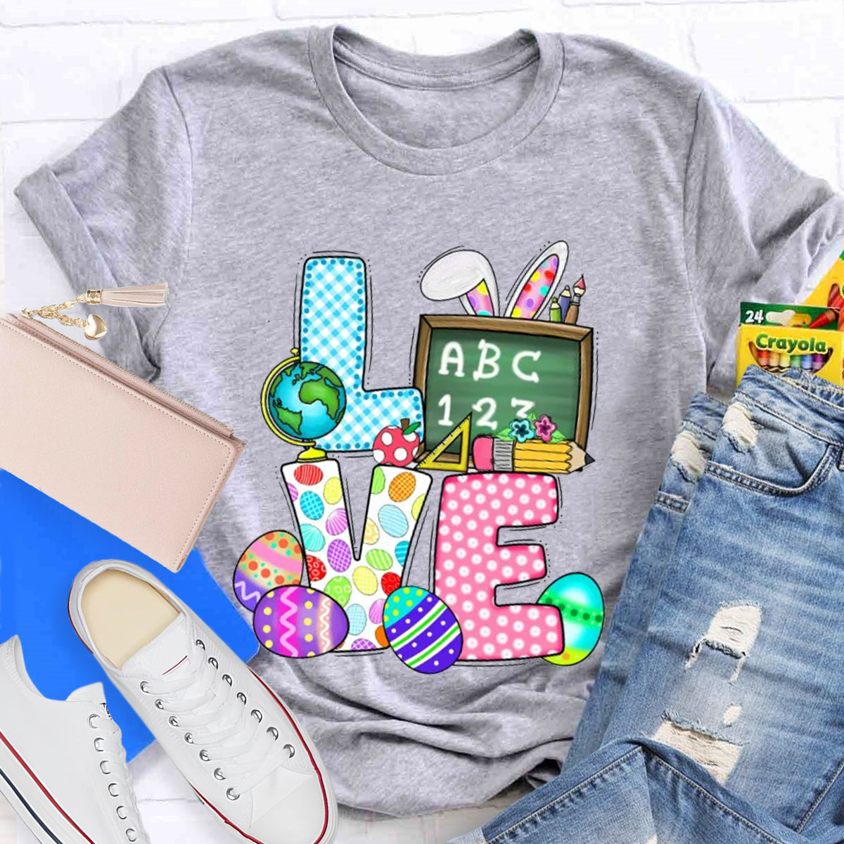 Love Easter Bunny Teacher T-Shirt