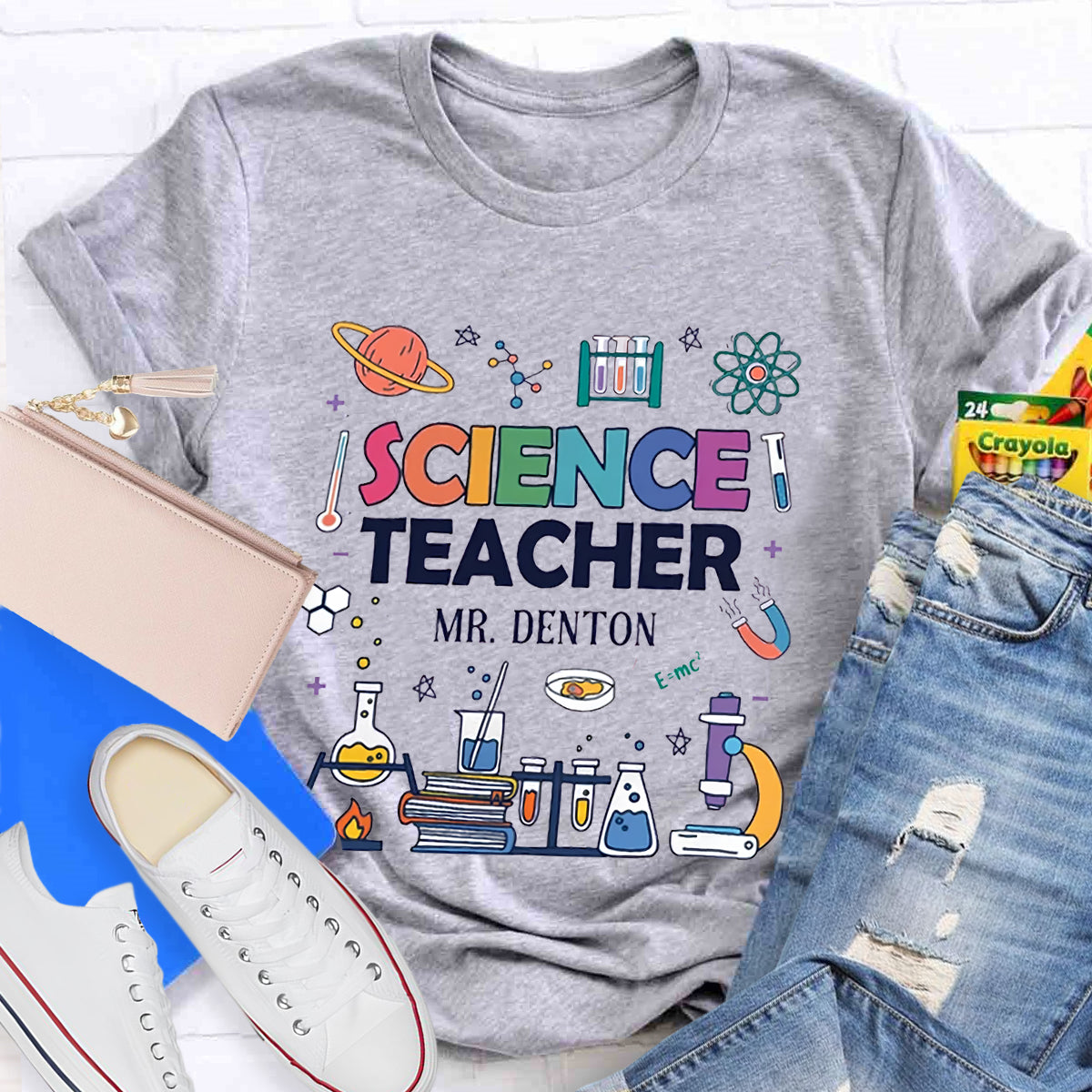 Personalized Science Teacher's Name T-Shirt