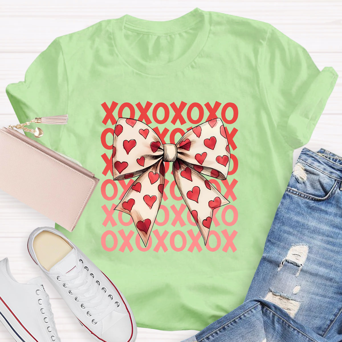 Pink Bow Xoxo Valentine T-Shirt