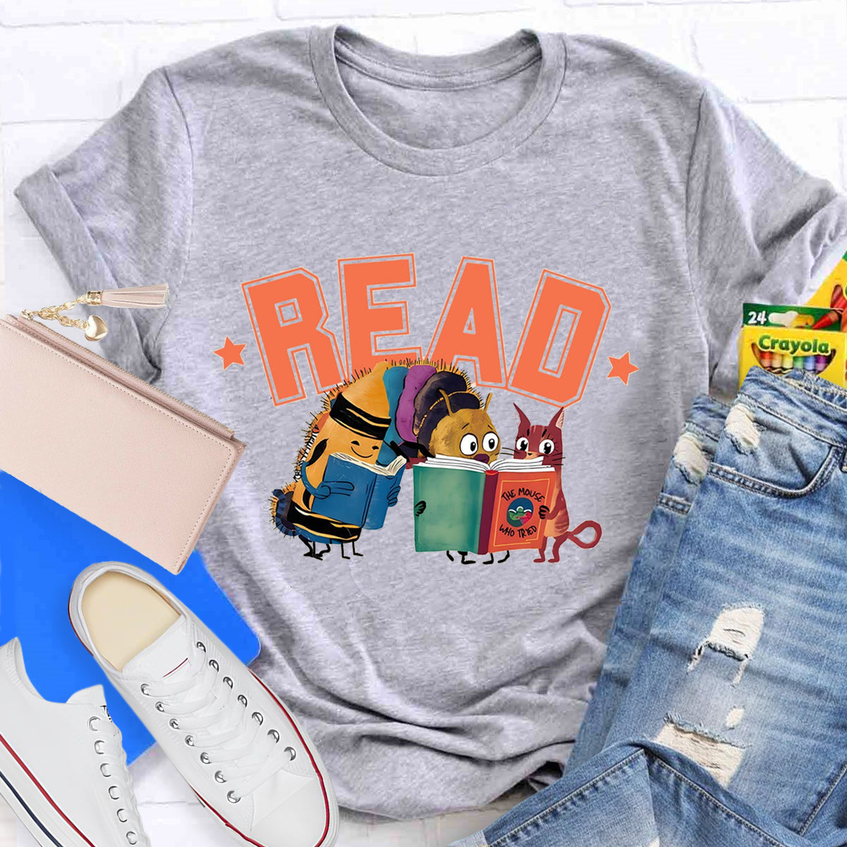 Caterpillar Read Books Teacher T-Shirt