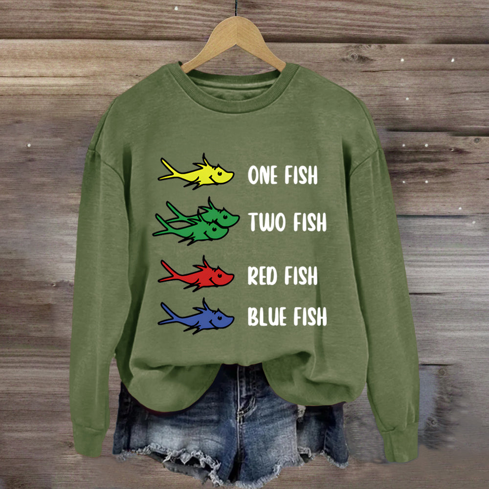 Fish Colors And Numbers Funny Math Sweatshirt