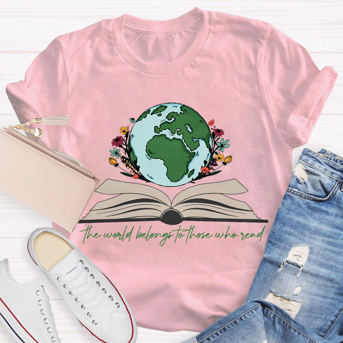 The World Belongs To Those Who Read Teacher T-Shirt