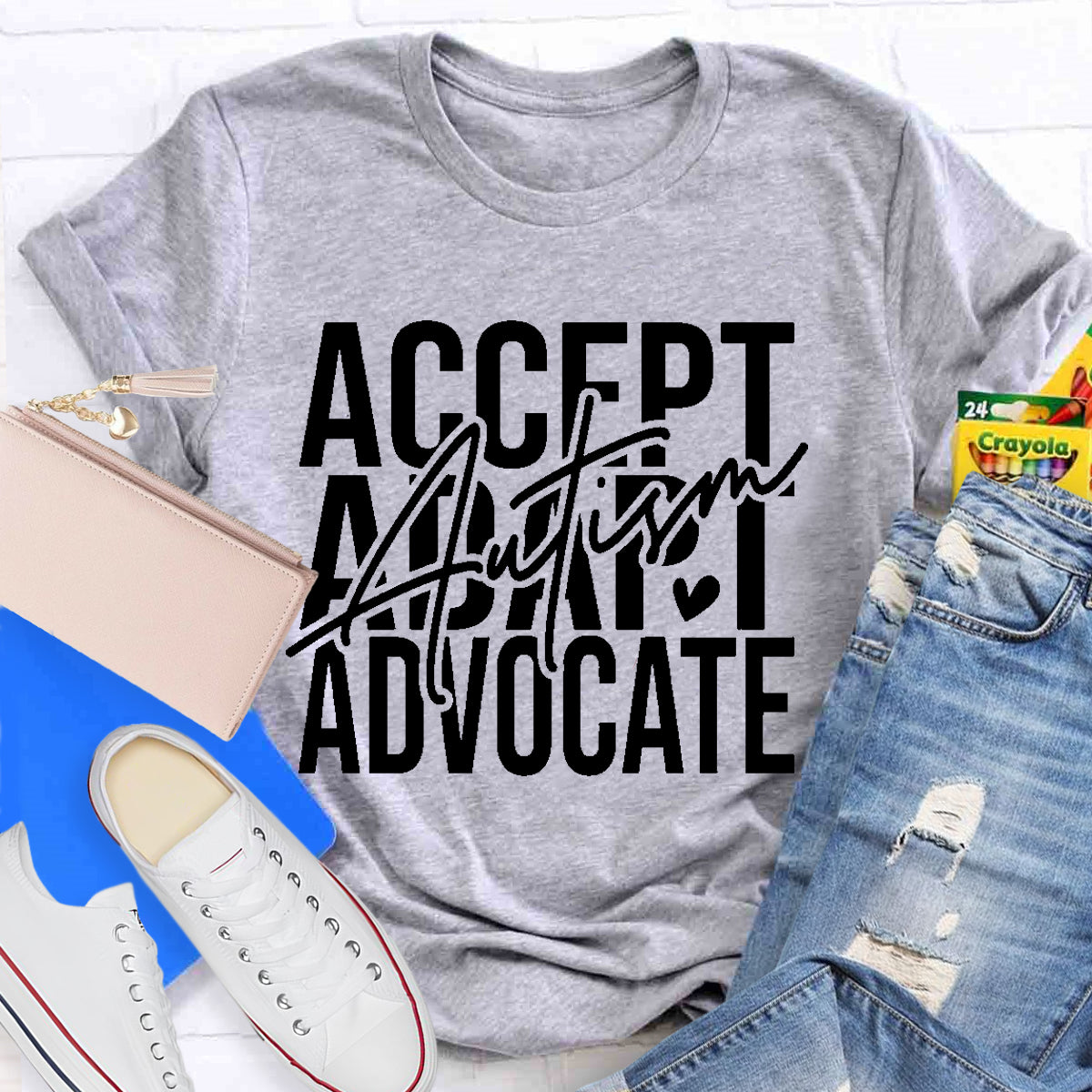 Accept Adapt Advocate Autism T-Shirt