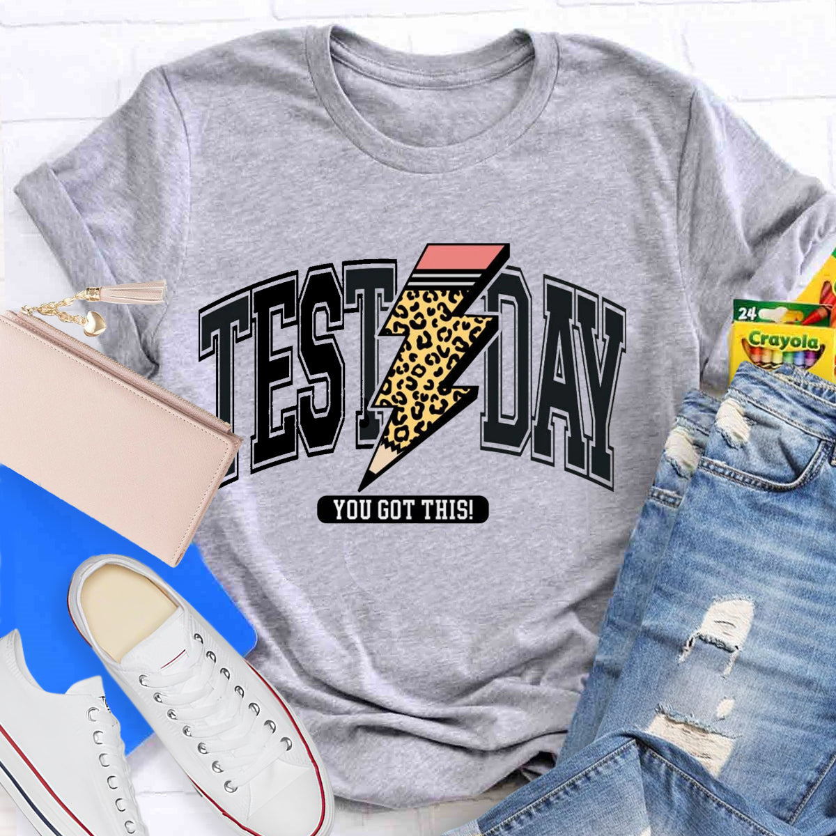 Leopard Lightning Test Day You Got This T-Shirt