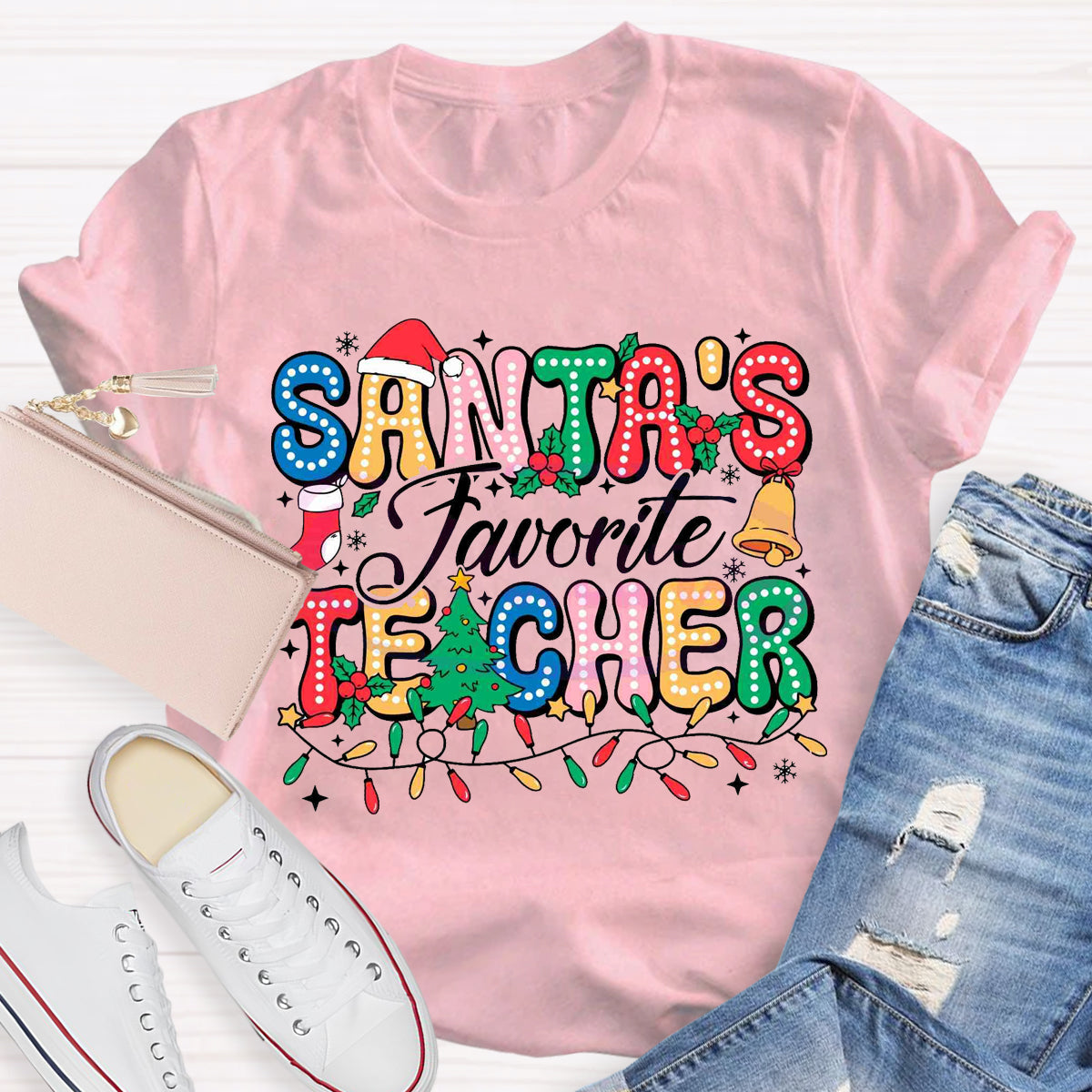 Santas Favorite Teacher T-Shirt