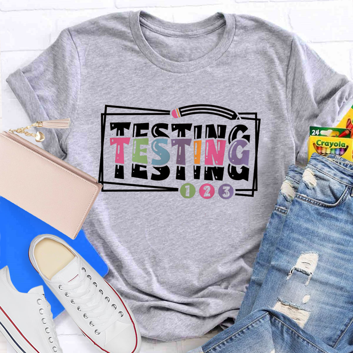 Testing 123 Teacher T-Shirt