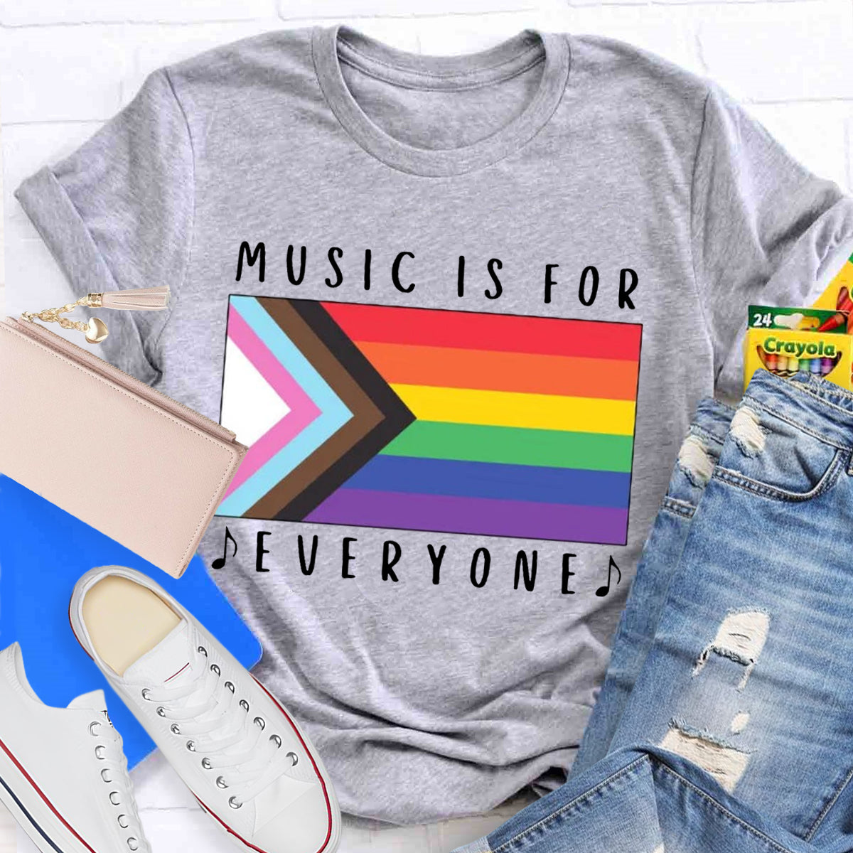 Music Is For Everyone Teacher T-Shirt