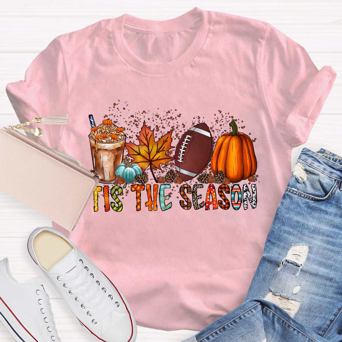 Tis The Season Pumkin Teacher T-Shirt