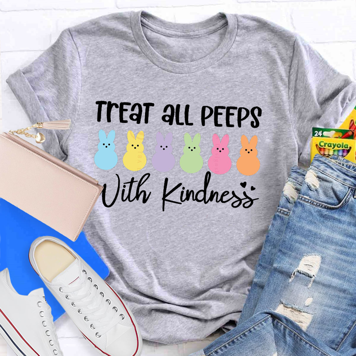 Treat all Peeps With Kindness Teacher T-Shirt