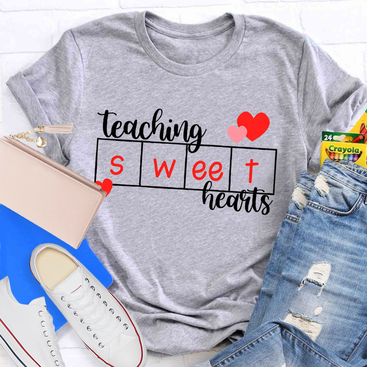 Teaching Sweet Hearts Teacher T-Shirt