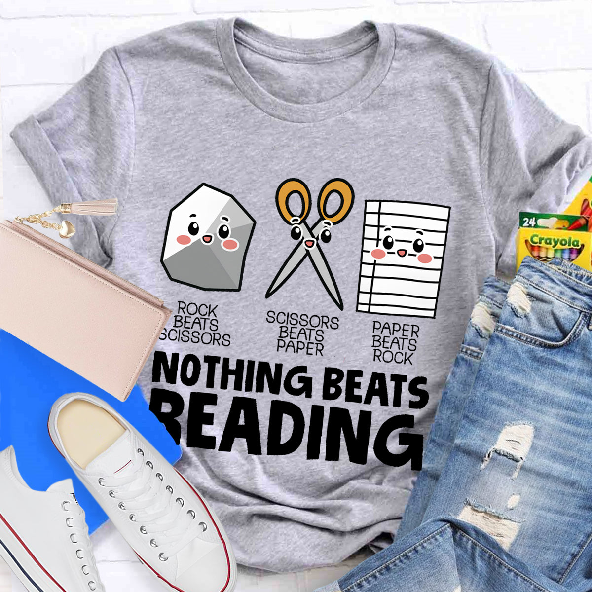 Nothing Beats Reading Teacher T-Shirt