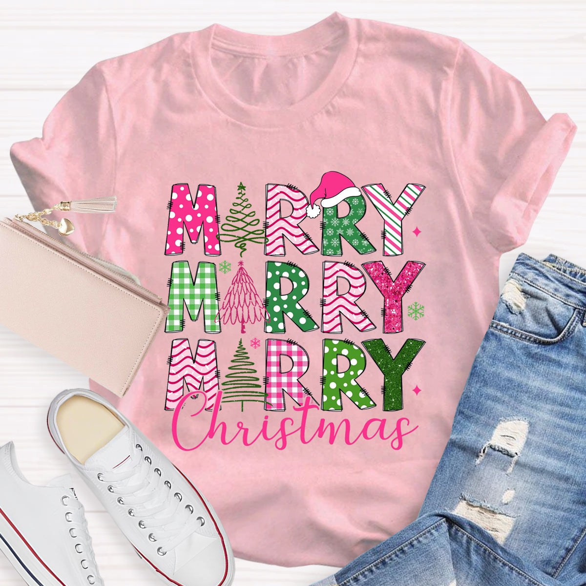 Merry Christmas Tree Teacher T-Shirt