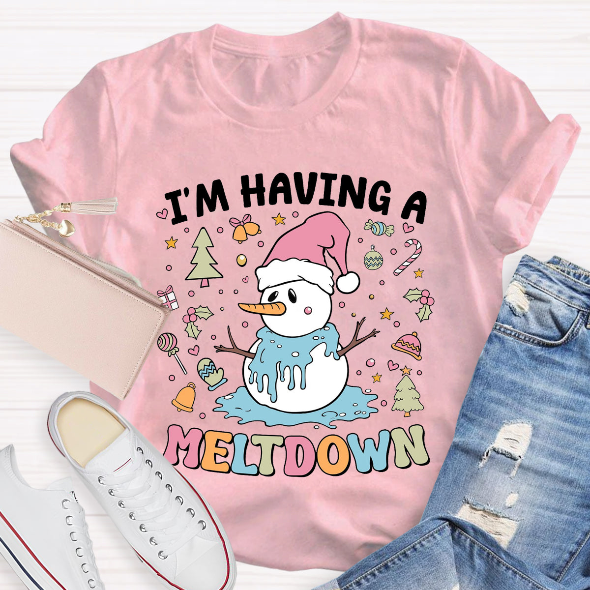 I'm Having a Meltdown Snowman Christmas T-Shirt