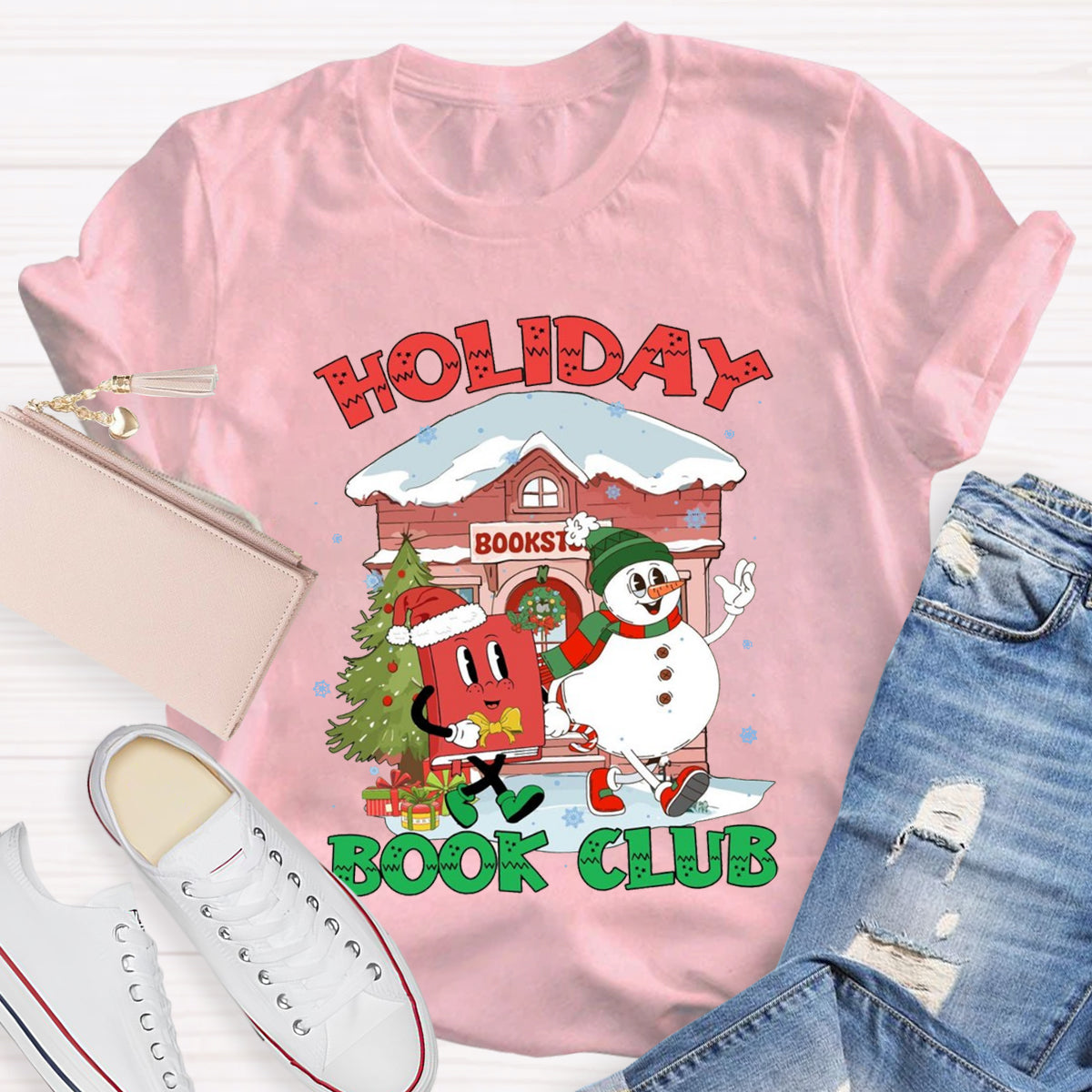 Christmas Holiday Book Club T-Shirt