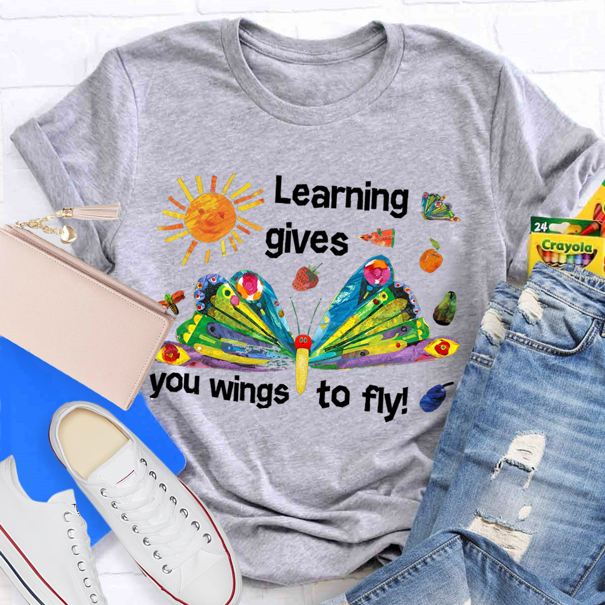 Learning Gives You Wings To Fly T-Shirt