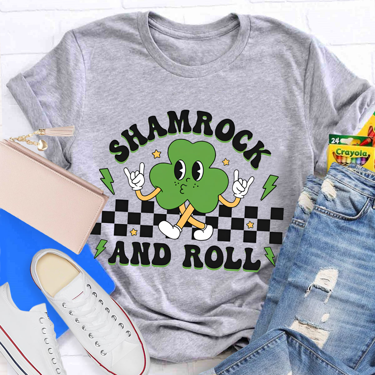 Shamrock And Roll  T-Shirt