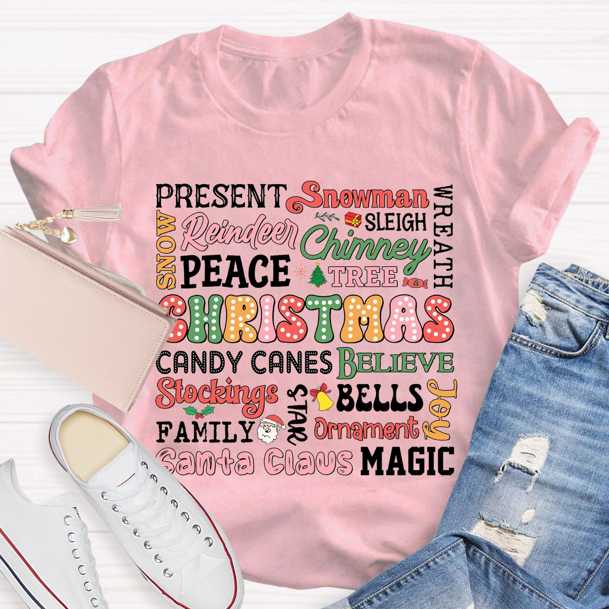 Merry Christmas Retro Santa Claus T-Shirt