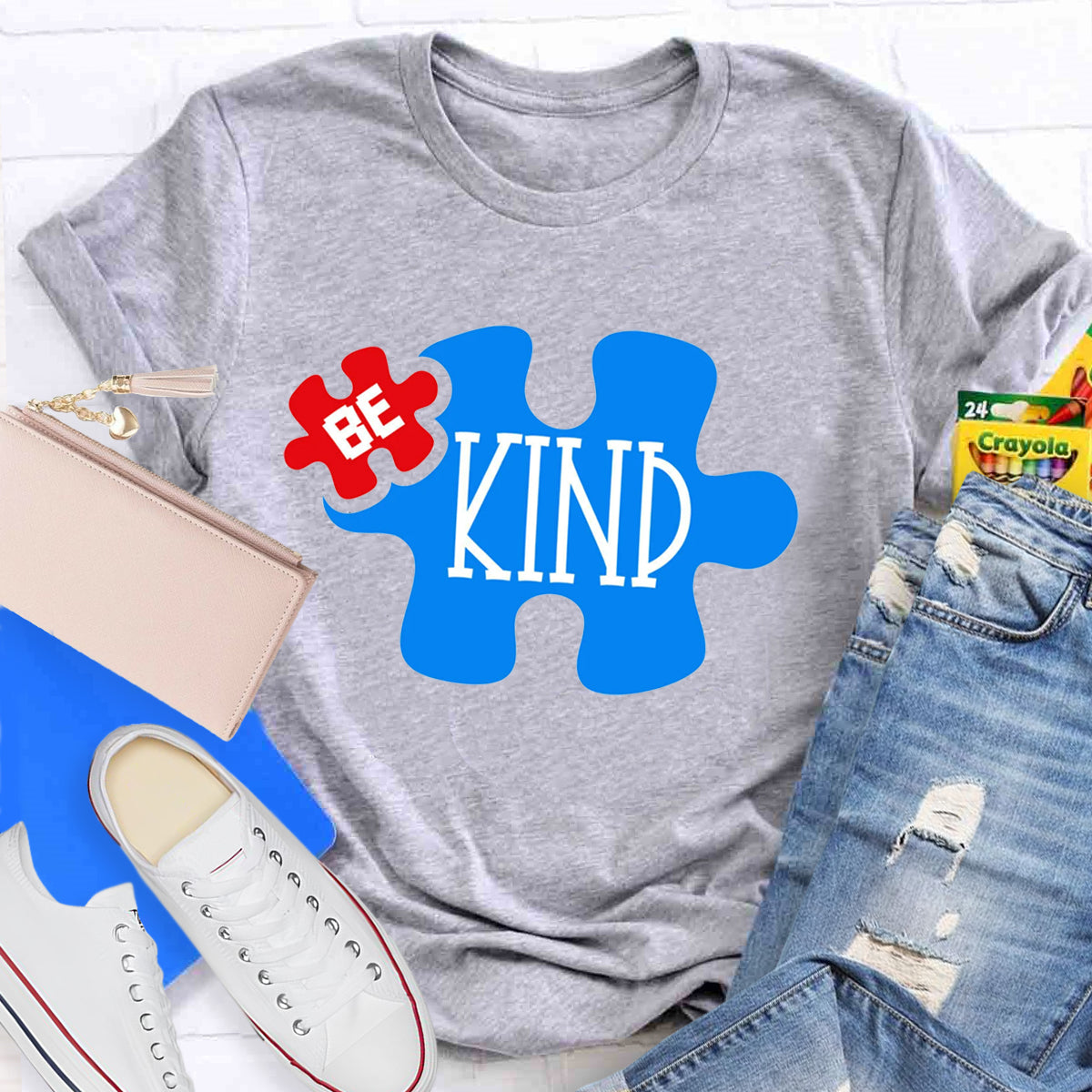 Be Kind Puzzle Teacher T-Shirt