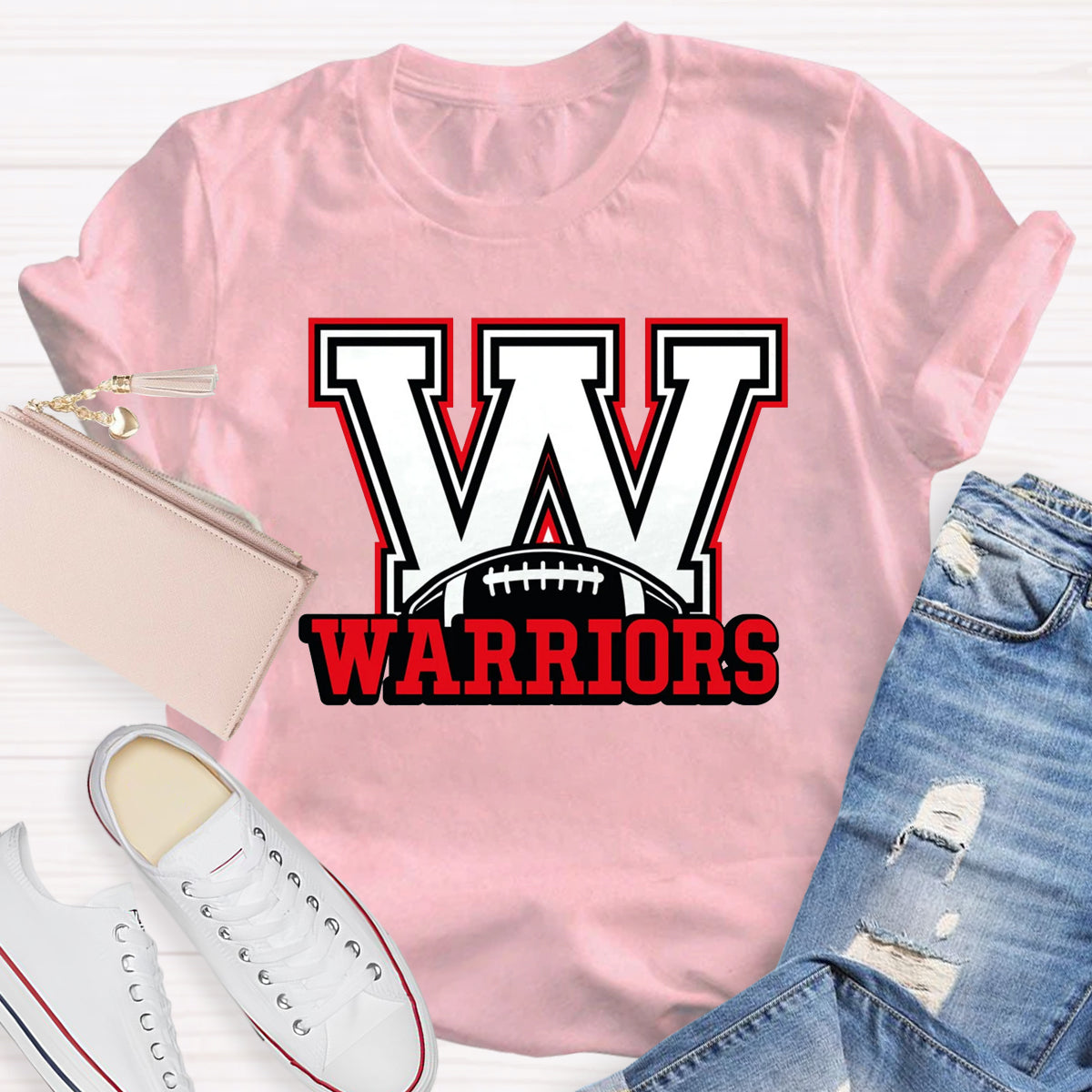 Warriors Football Cheer T-Shirt