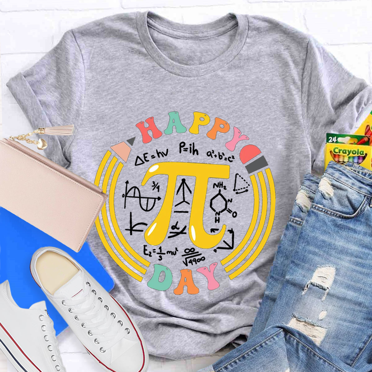 Happy Pi Day Pencil Teacher T-Shirt