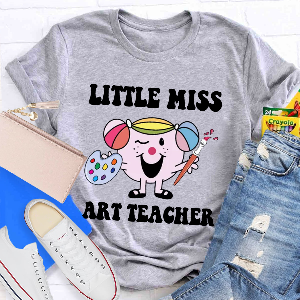 Little Miss  Art Teacher T-Shirt