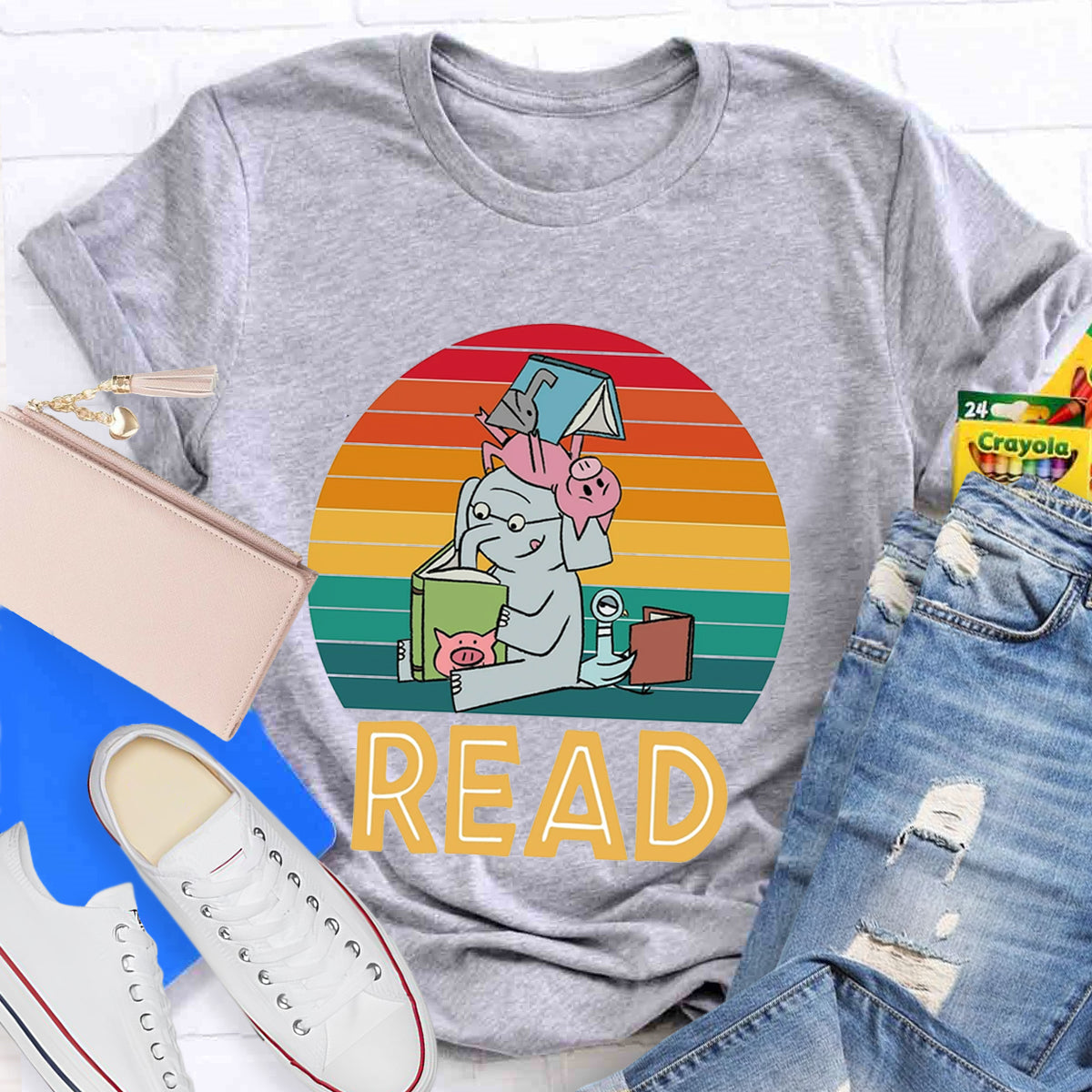 Read Books Elephant Teacher T-Shirt