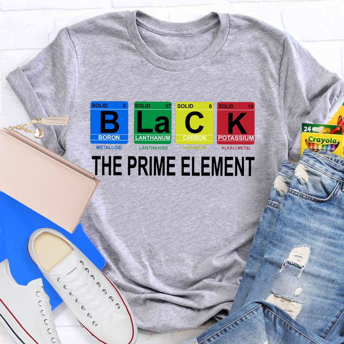 Black The Prime Element T-Shirt