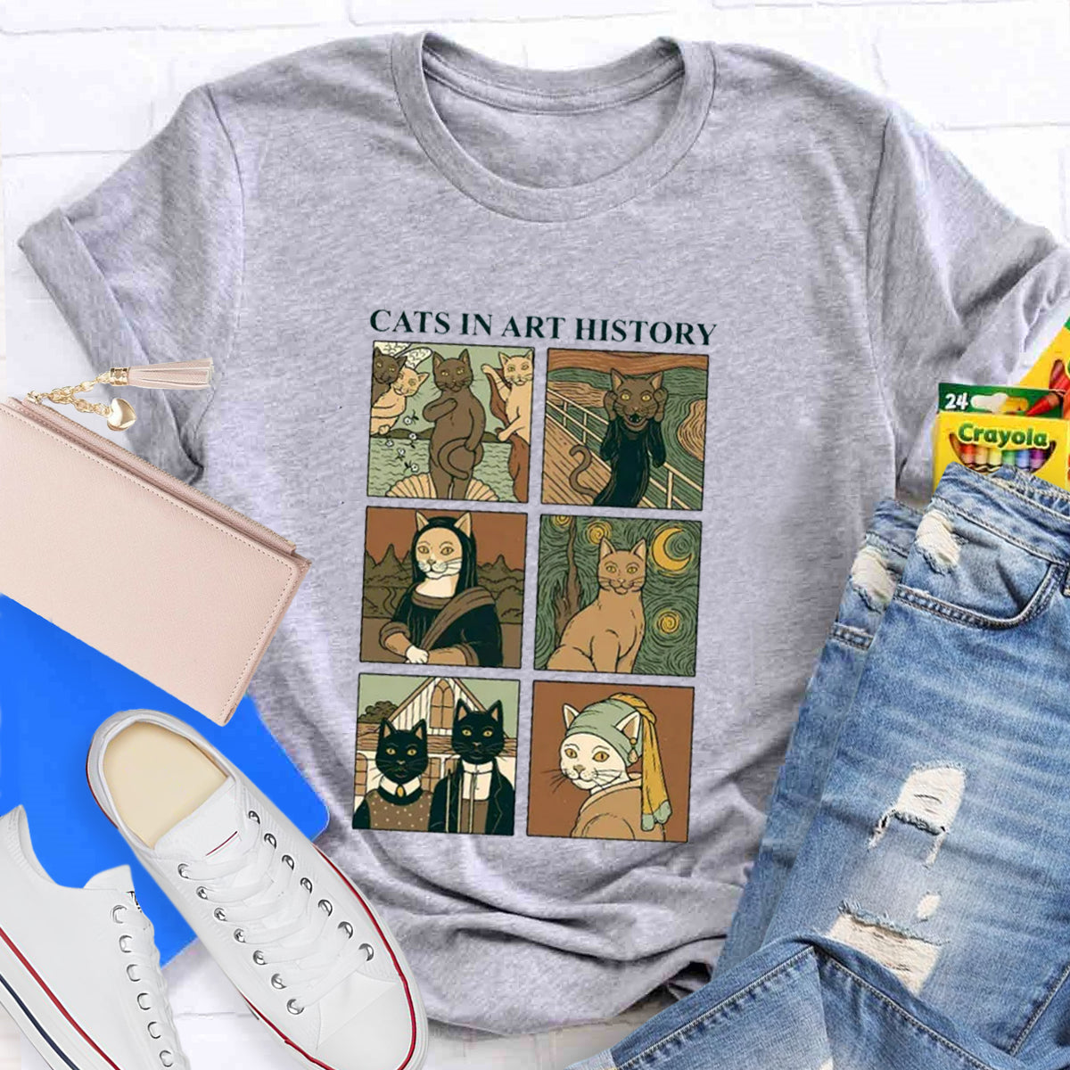 Cat In Art History T-Shirt