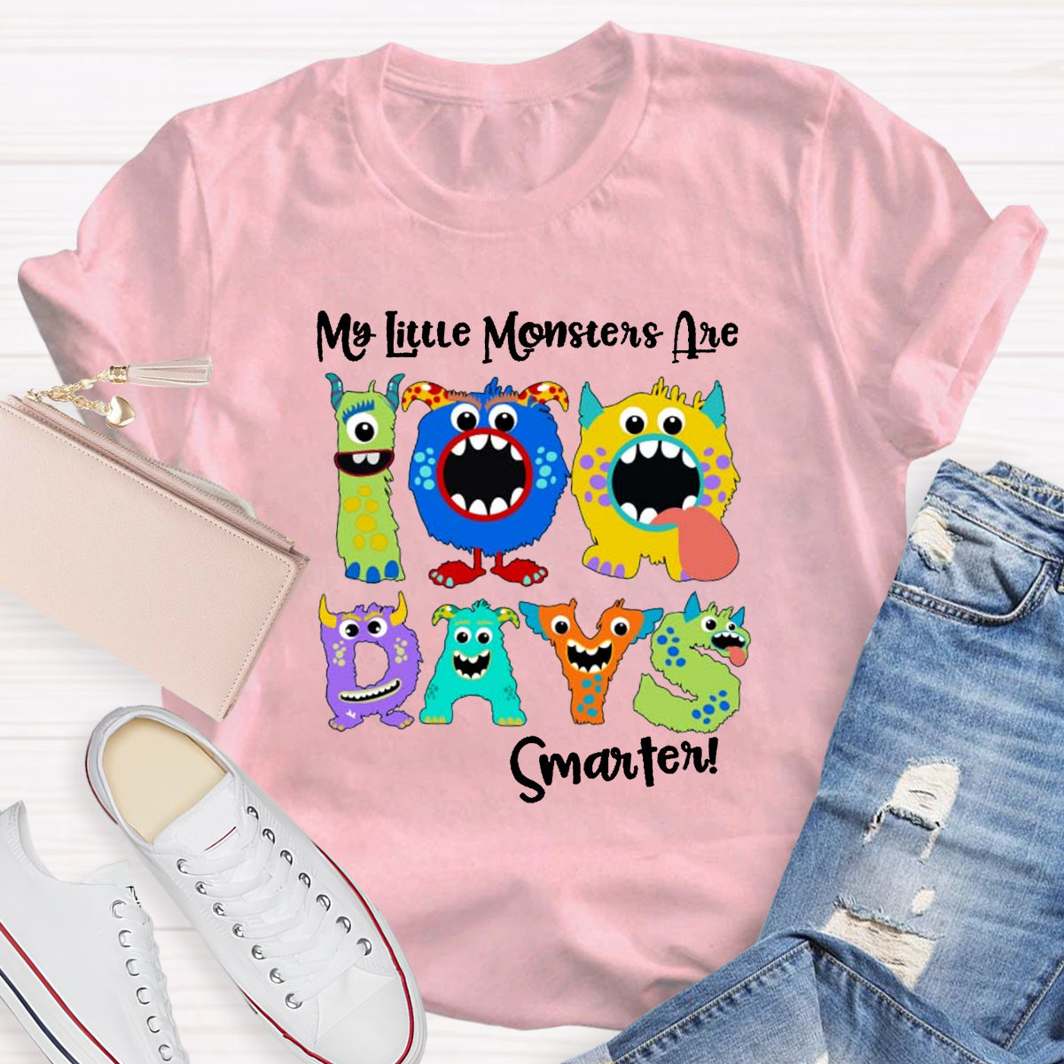 My Little Monsters 100 Days Smarter T-Shirt