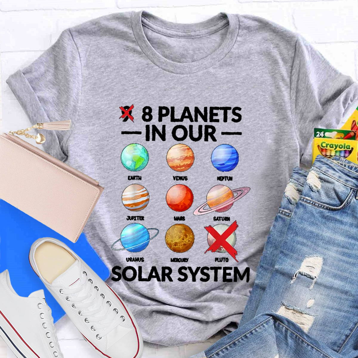 8 Planets In Our Solar System T-Shirt