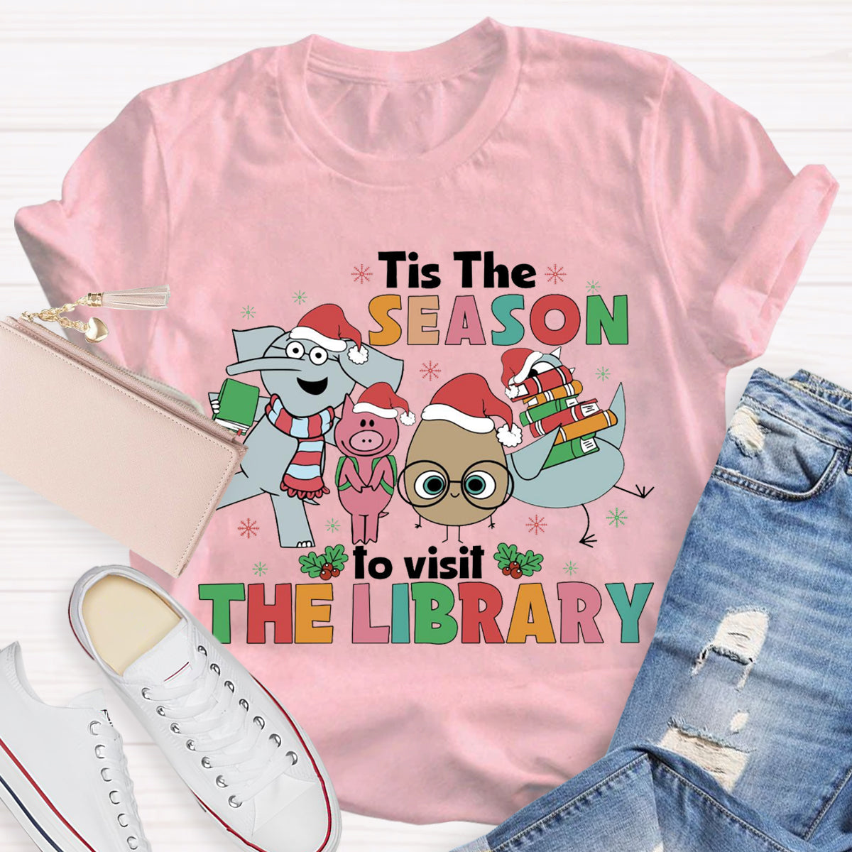 Tis The Season To The Library Teacher T-Shirt