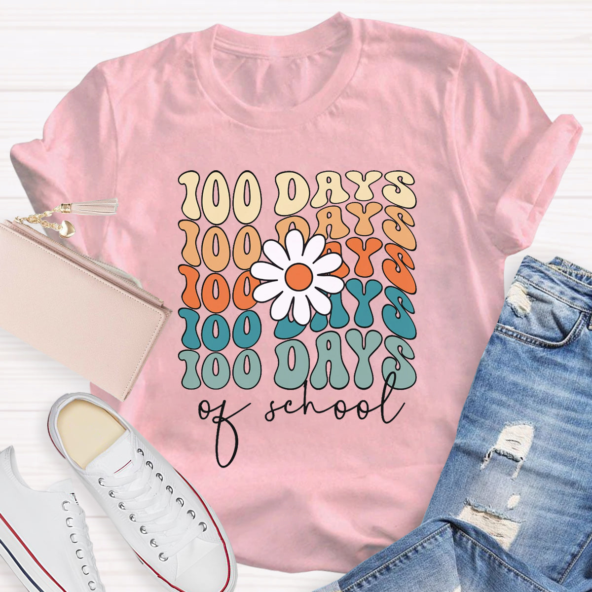 100 Days Of School Teacher T-Shirt