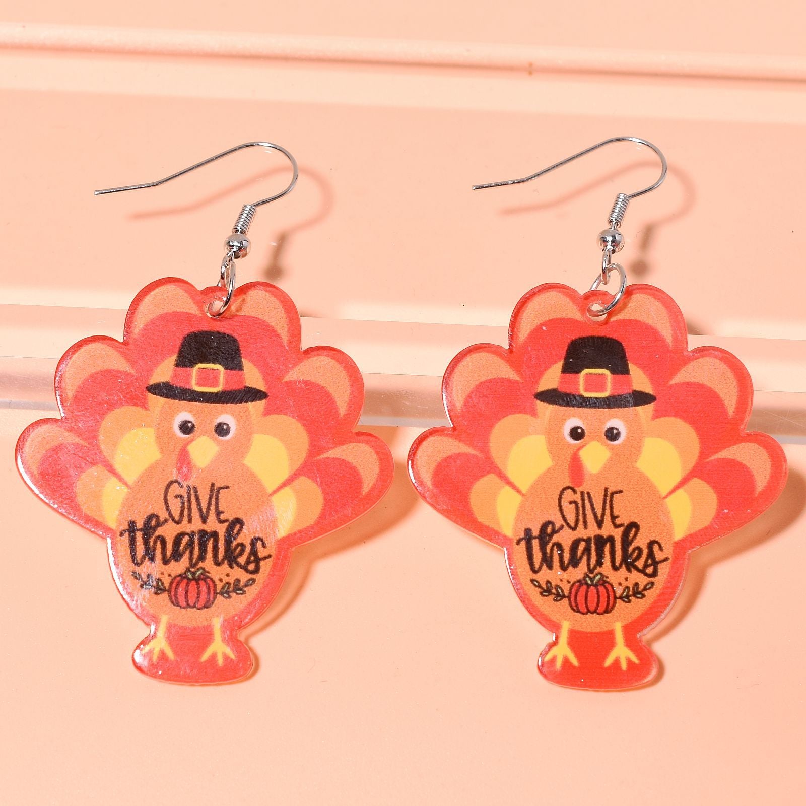 Thanksgiving Turkey Acrylic Earrings