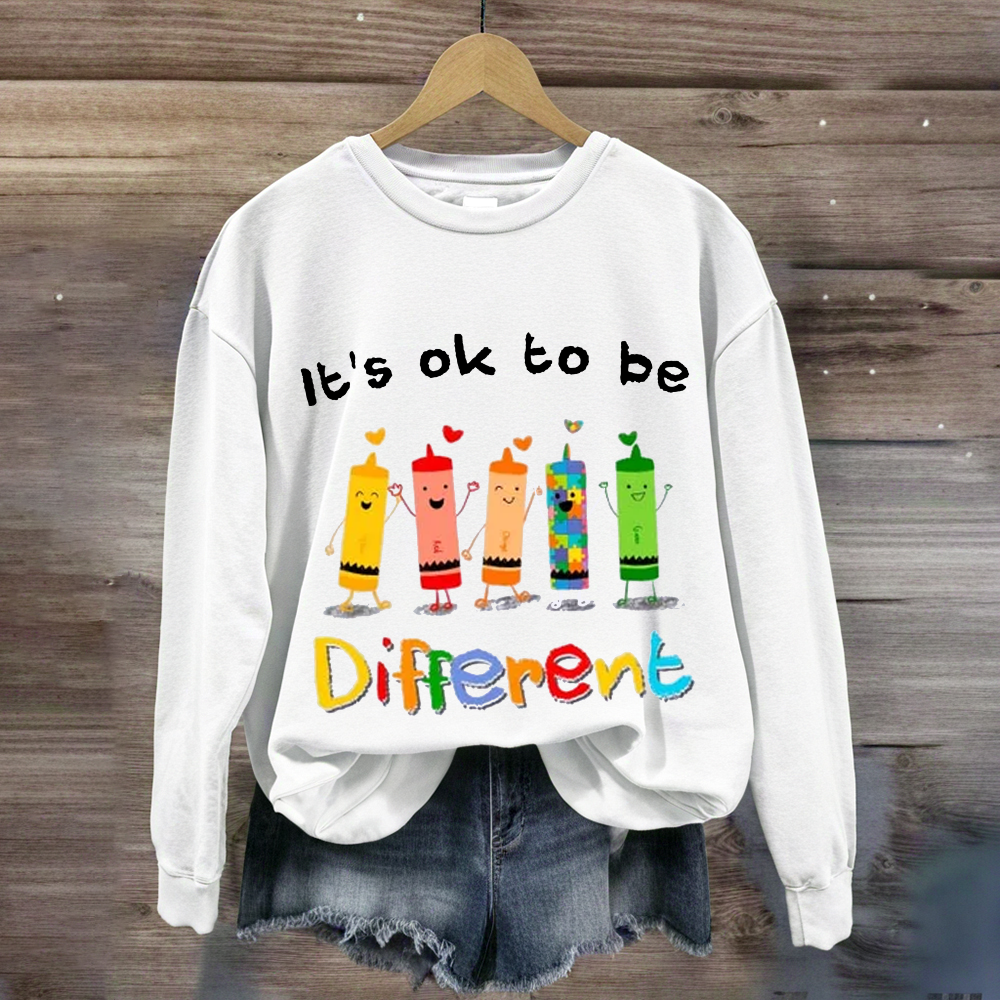 It's Ok To Be Different Teacher Sweatshirt