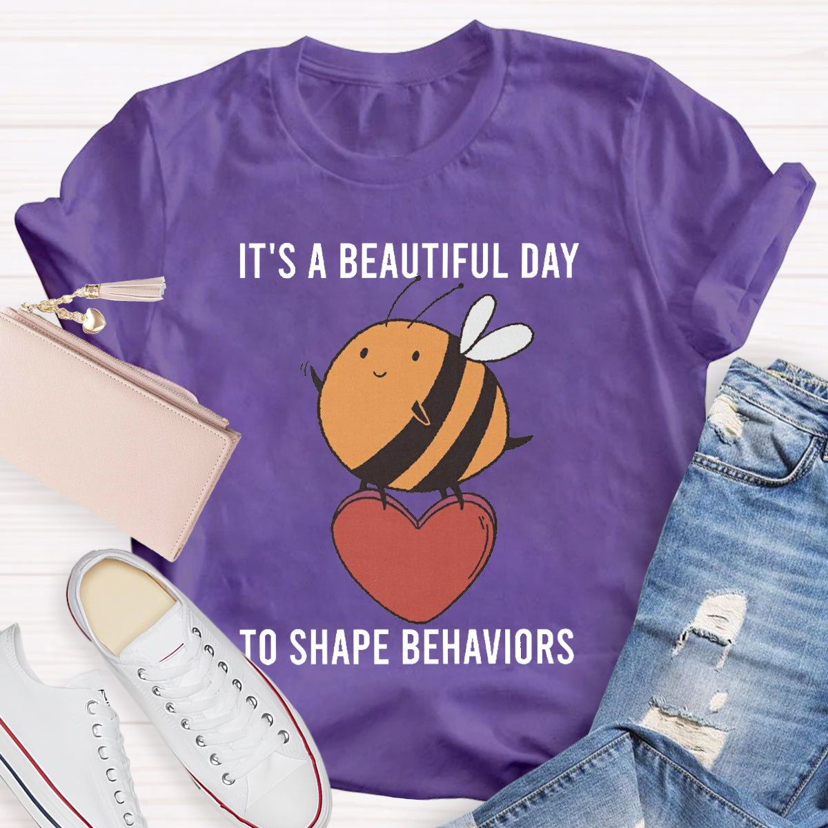 It's A Beautiful Day To Shape Behaviors Bee Lover Special Education T-Shirt