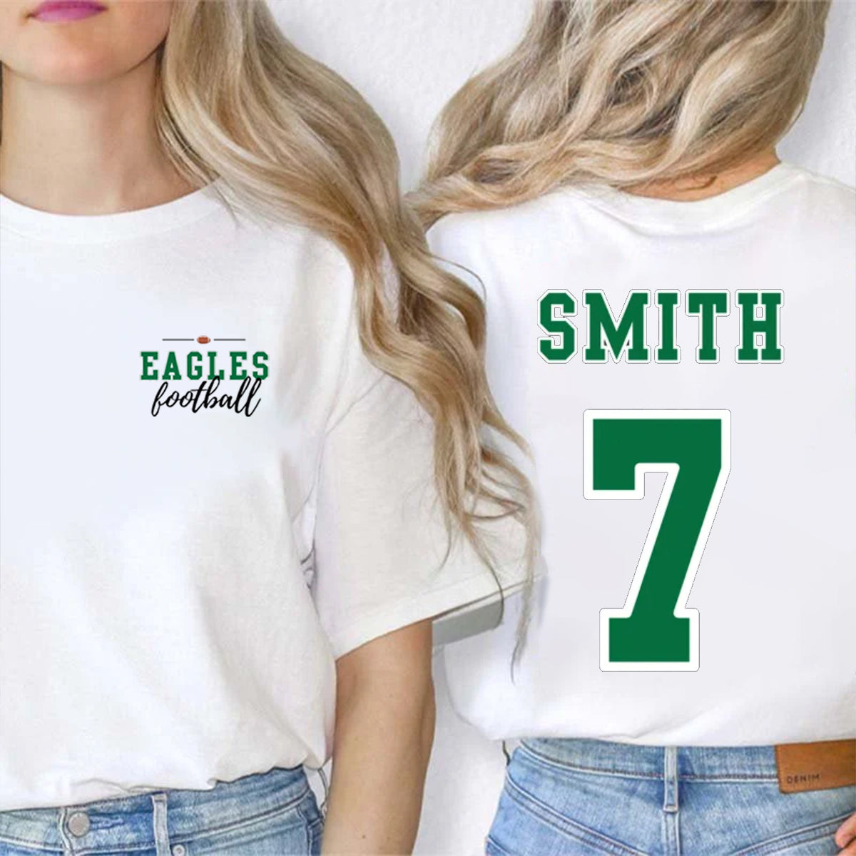 Personalized Mascot Sport Name And Number Game Day Teacher Double Printed T-Shirt